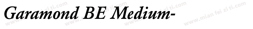 Garamond BE Medium字体转换